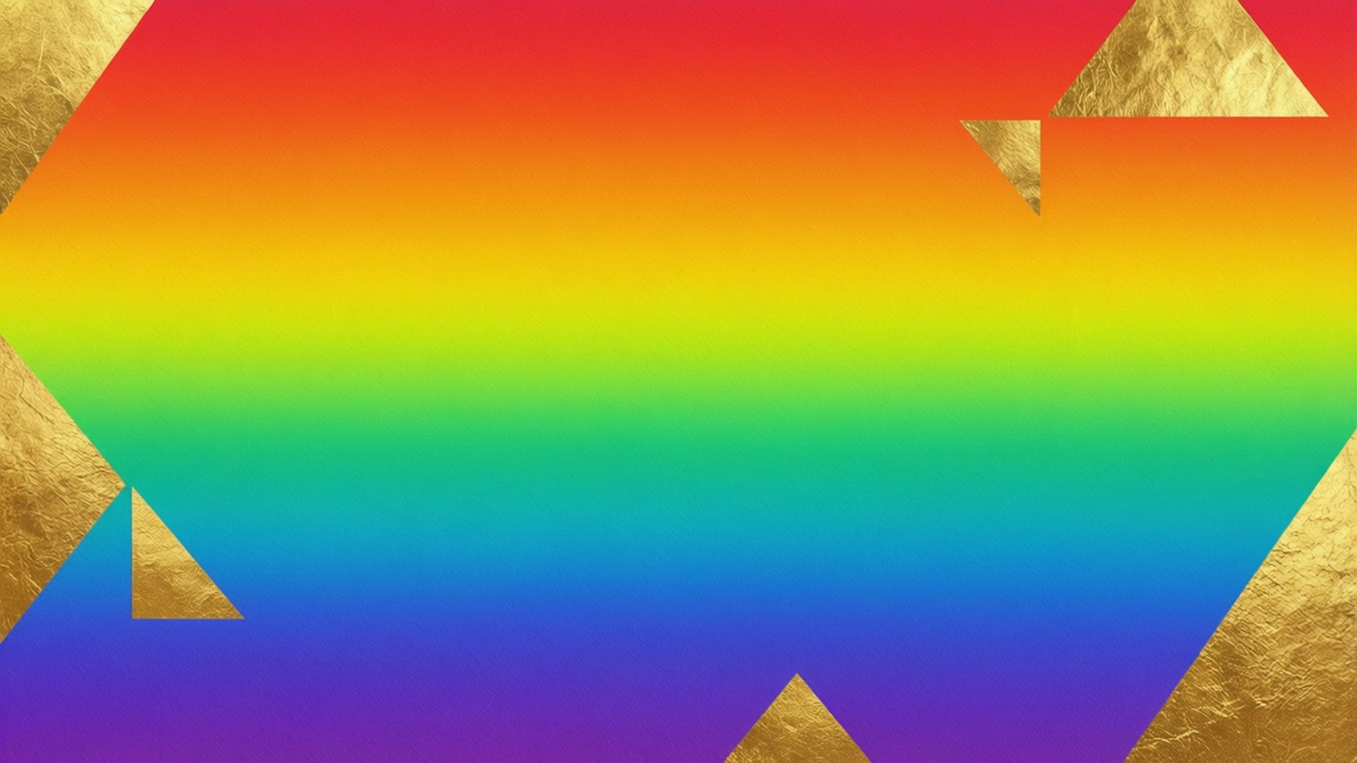 Geometriese Reënboogfoelie Muurpapier
