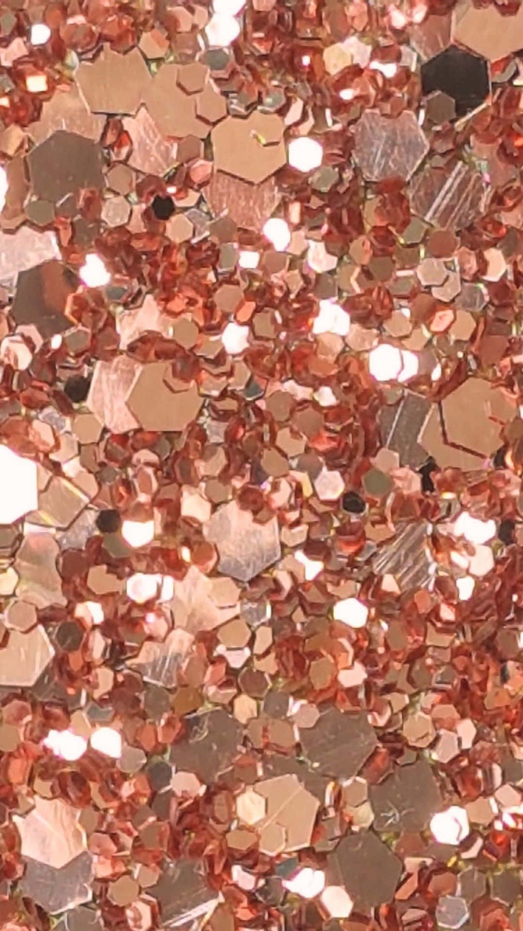 Geometriese Roosgoud Glinster Agtergrond Muurpapier