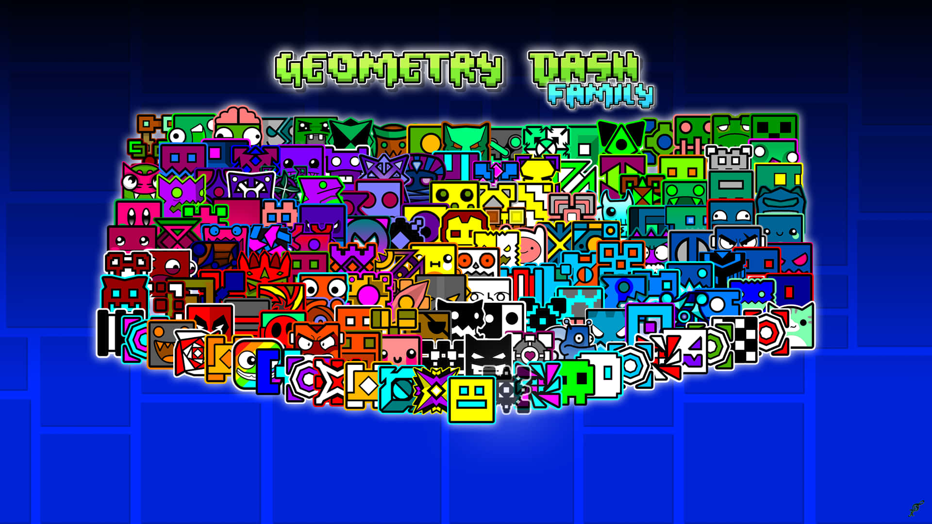 Geometry Dash Karakters Saam Muurpapier