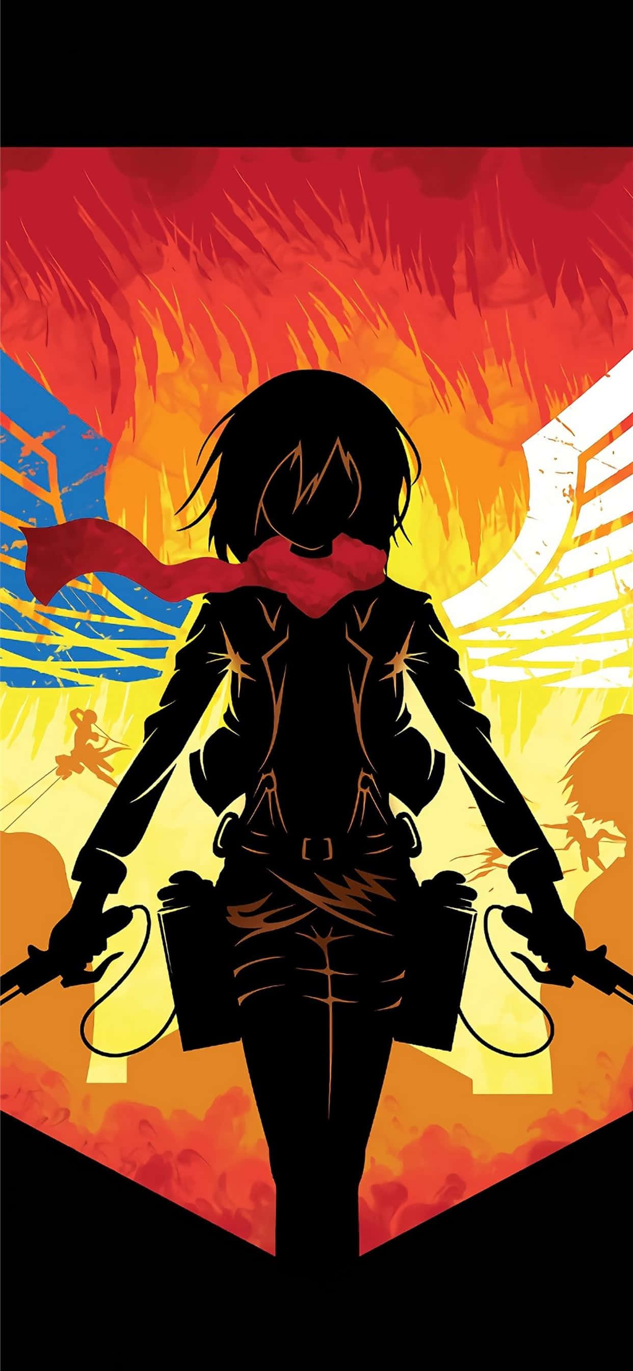 Gepantserde Titaan wat chaos ontketen in Attack On Titan Muurpapier