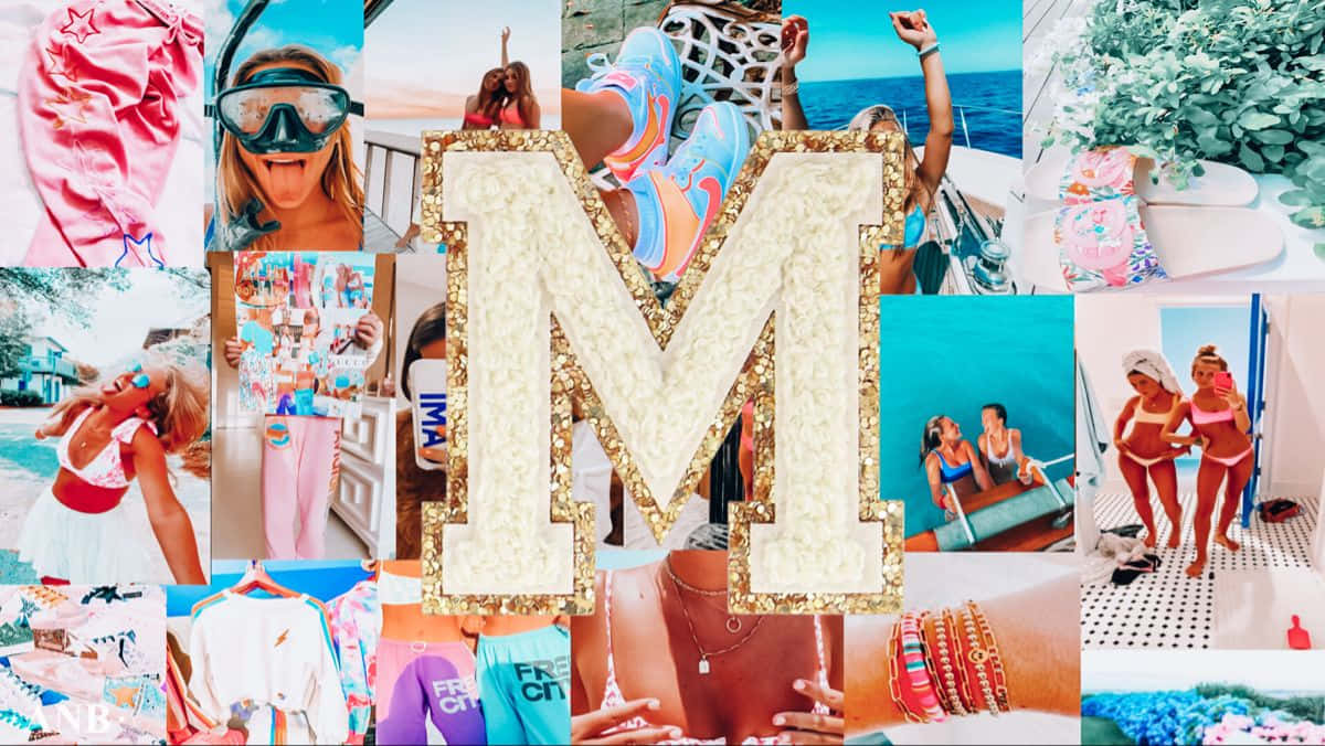 Gepersonaliseerde Preppy M-lessenaar Muurpapier