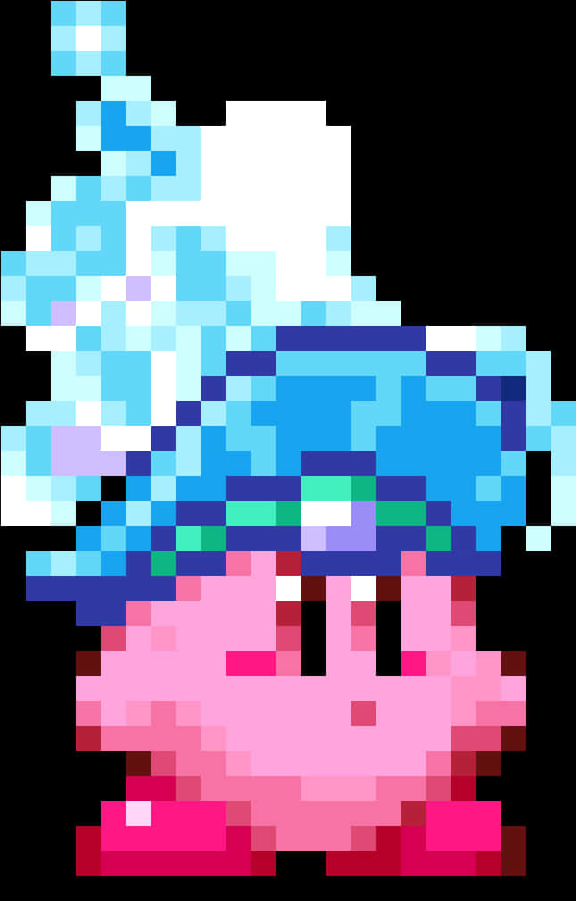Gepixelde Kirby-kuns Muurpapier