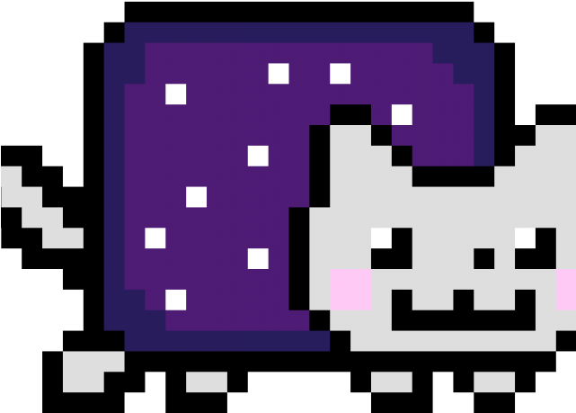 Gepixelde Nyan Cat.PNG Muurpapier