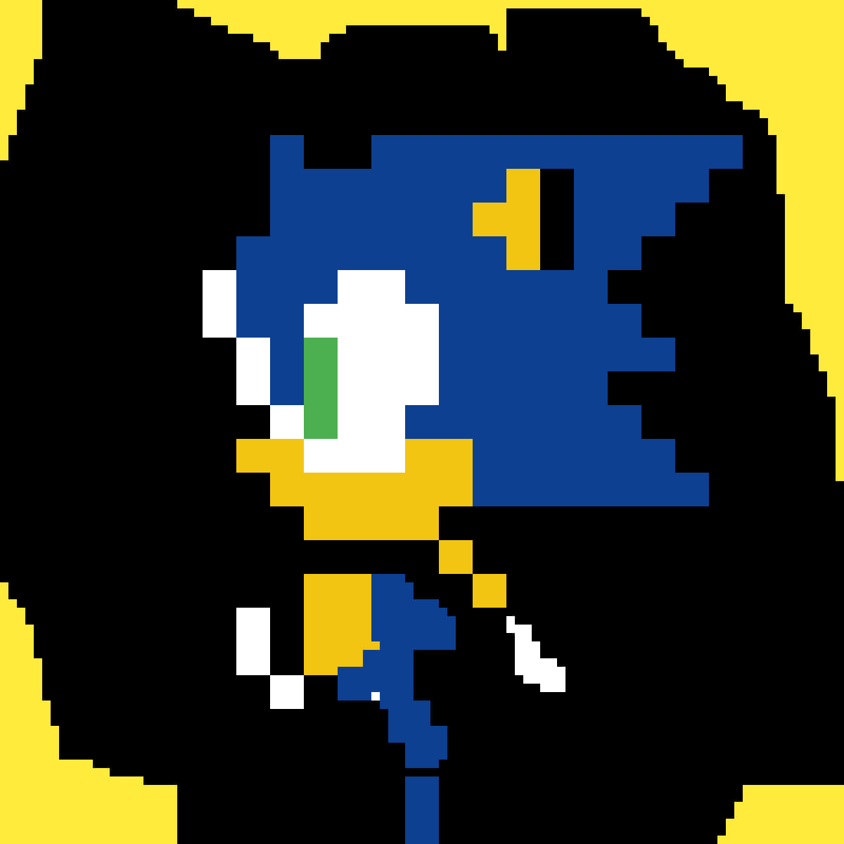 Gepixelde Sonic-profiel Muurpapier