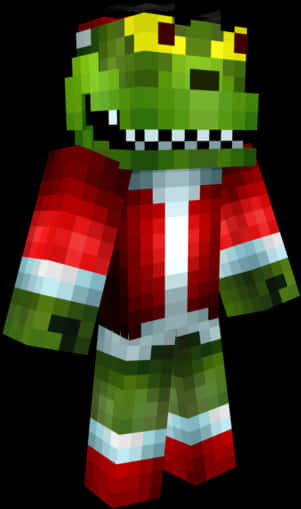 Gepixeleerde Grinch-karakter Muurpapier