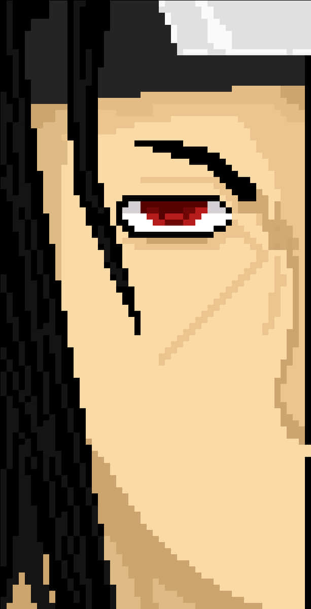 Gepixeleerde_ Sharingan_ Oog Muurpapier