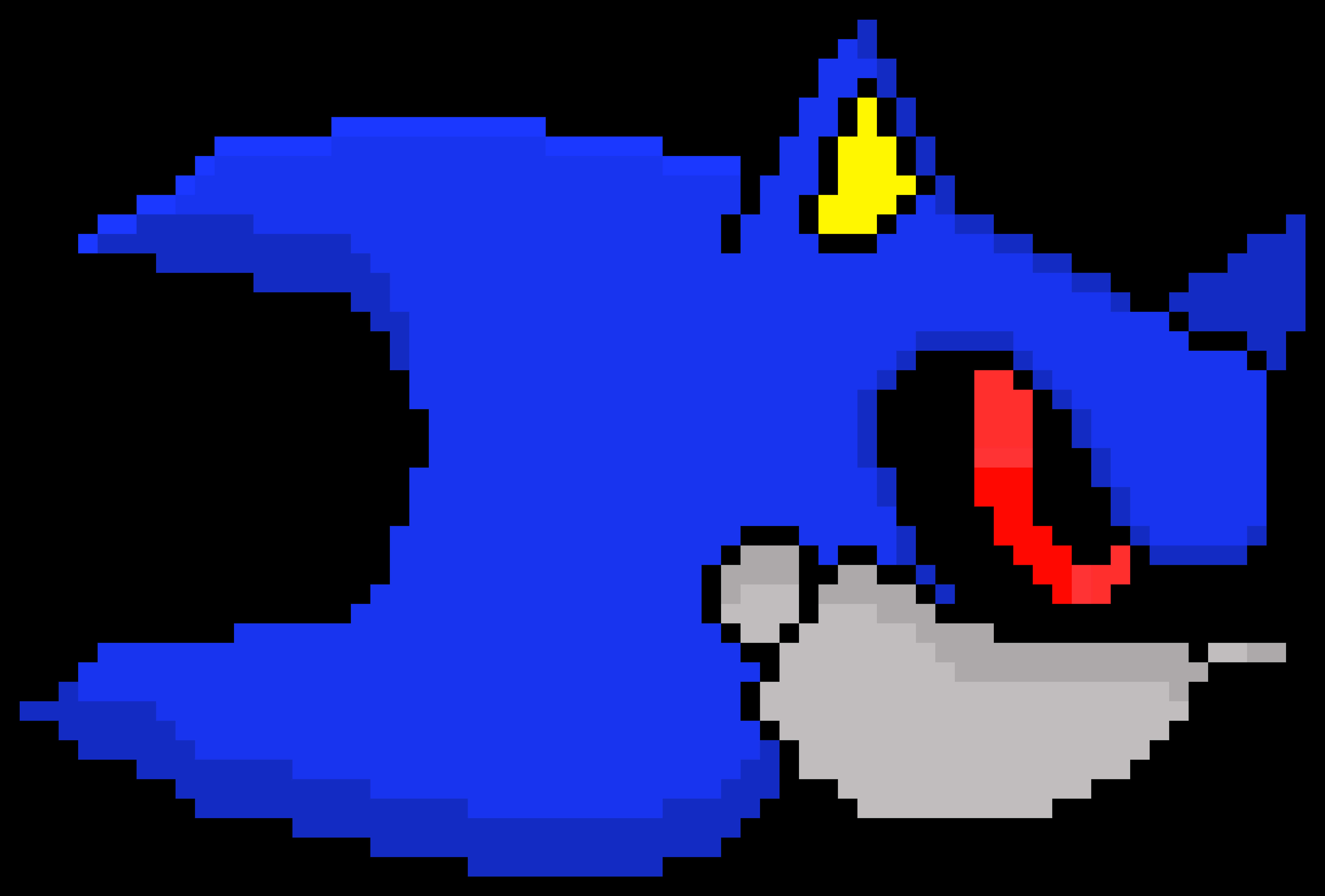 Gepixeleerde Sonic The Hedgehog Muurpapier