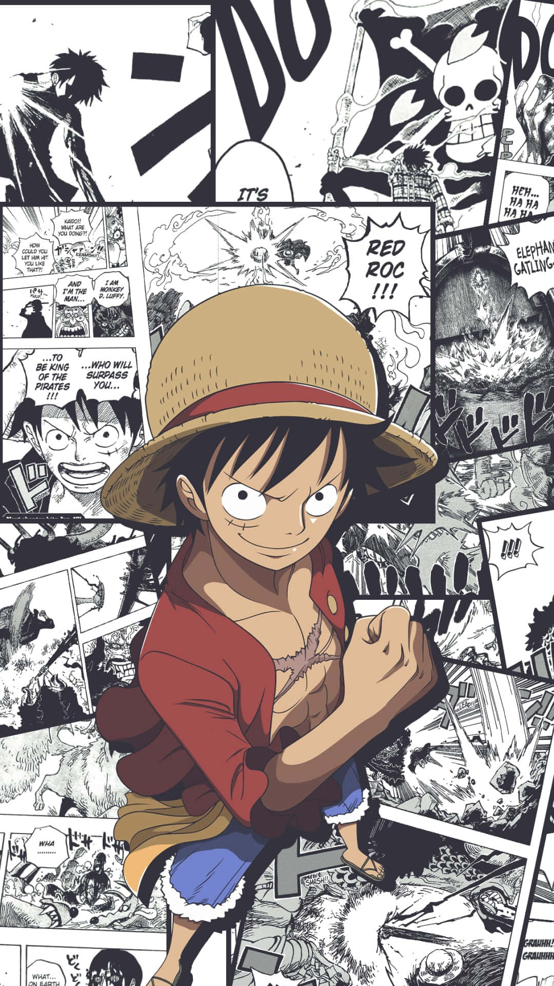 Gereed om te Vaar - Luffy Vaar Uit vir Nuwe Avonture. Muurpapier