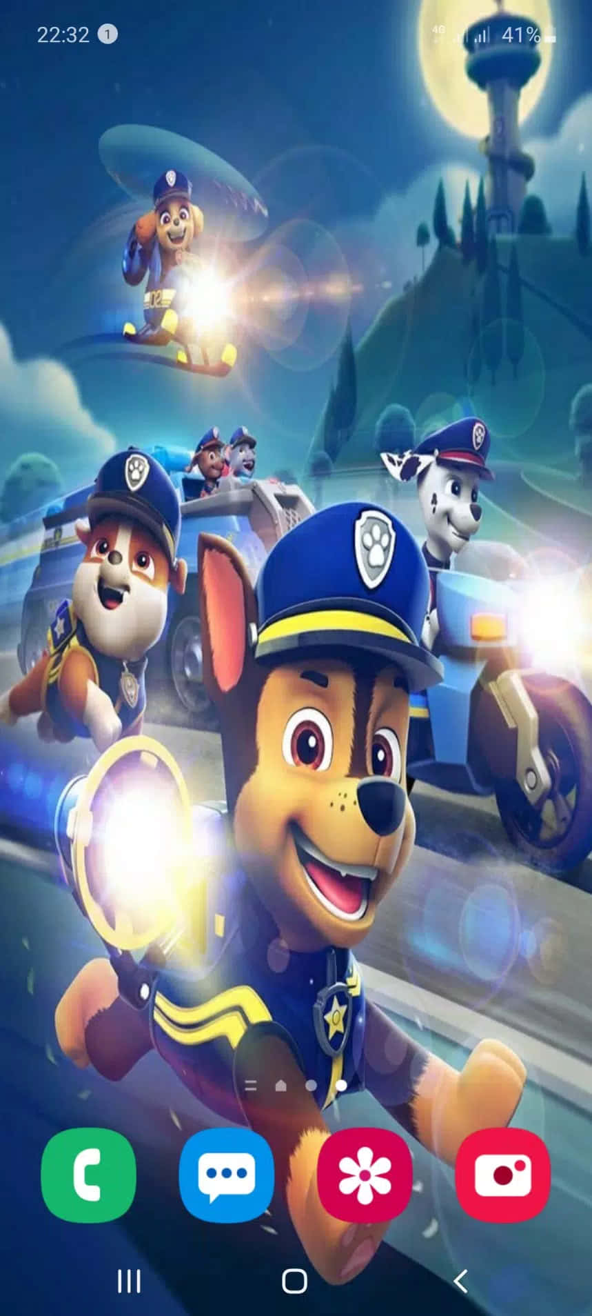 “Gereed om te Vlieg met Skye van die Paw Patrol!” Muurpapier