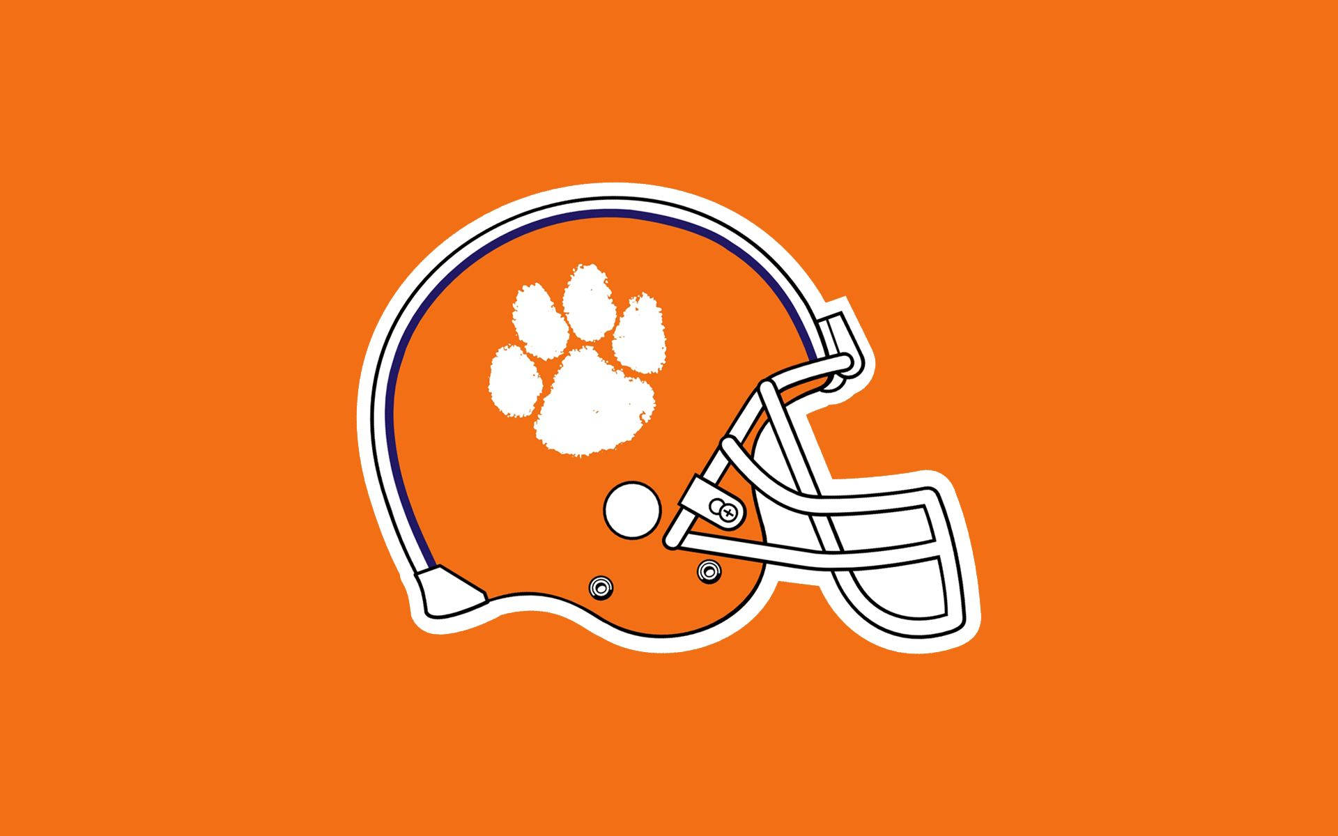 Clemson Tigers sokker logo oranje lessenaar agtergrond.
