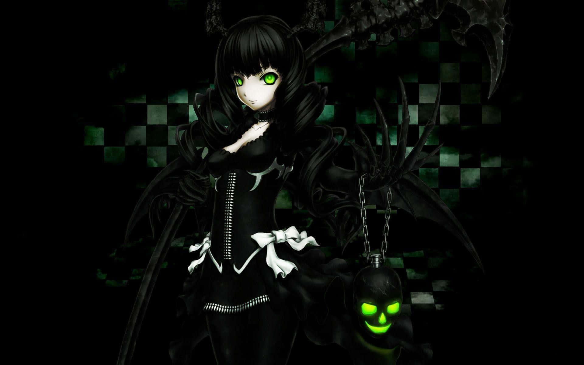 Geruite Groen en Swart Anime Pfp Muurpapier