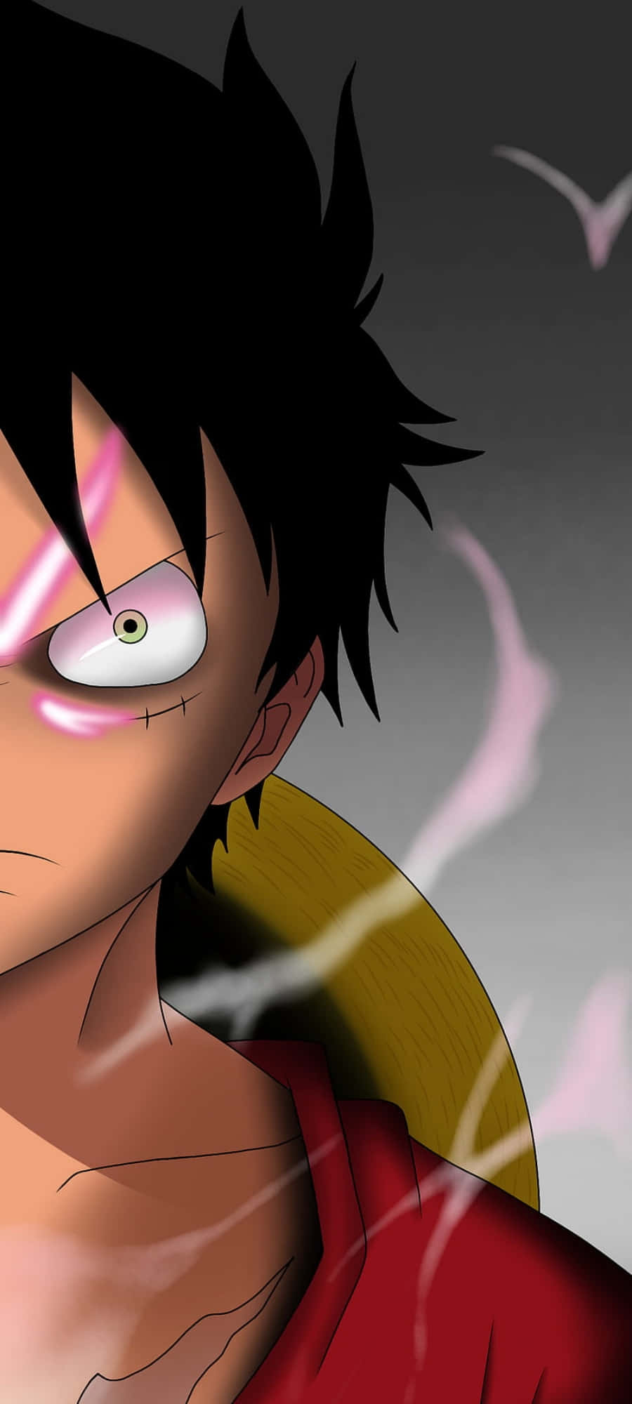 Gesig Van One Piece Luffy Foon Muurpapier