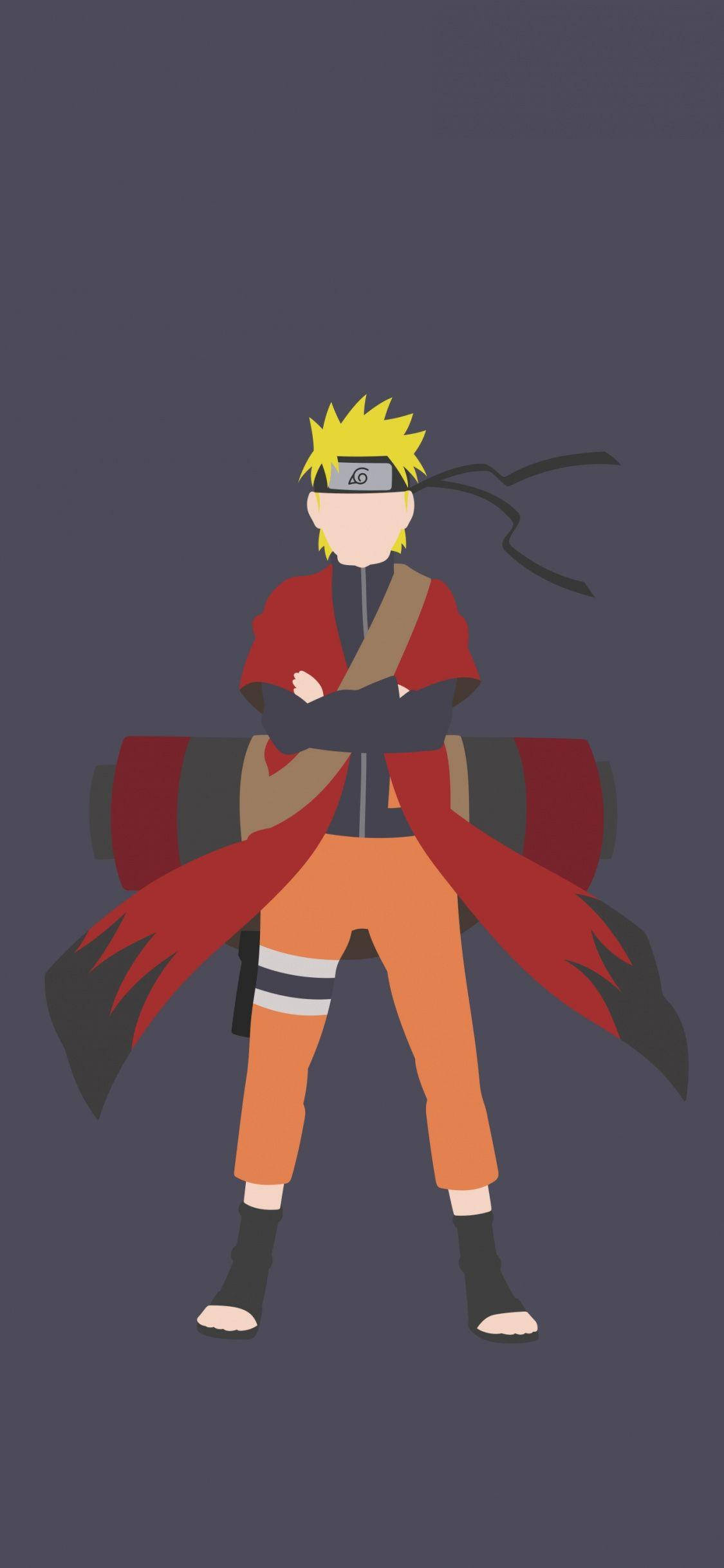 Gesiglose Kuns Naruto Foon Muurpapier