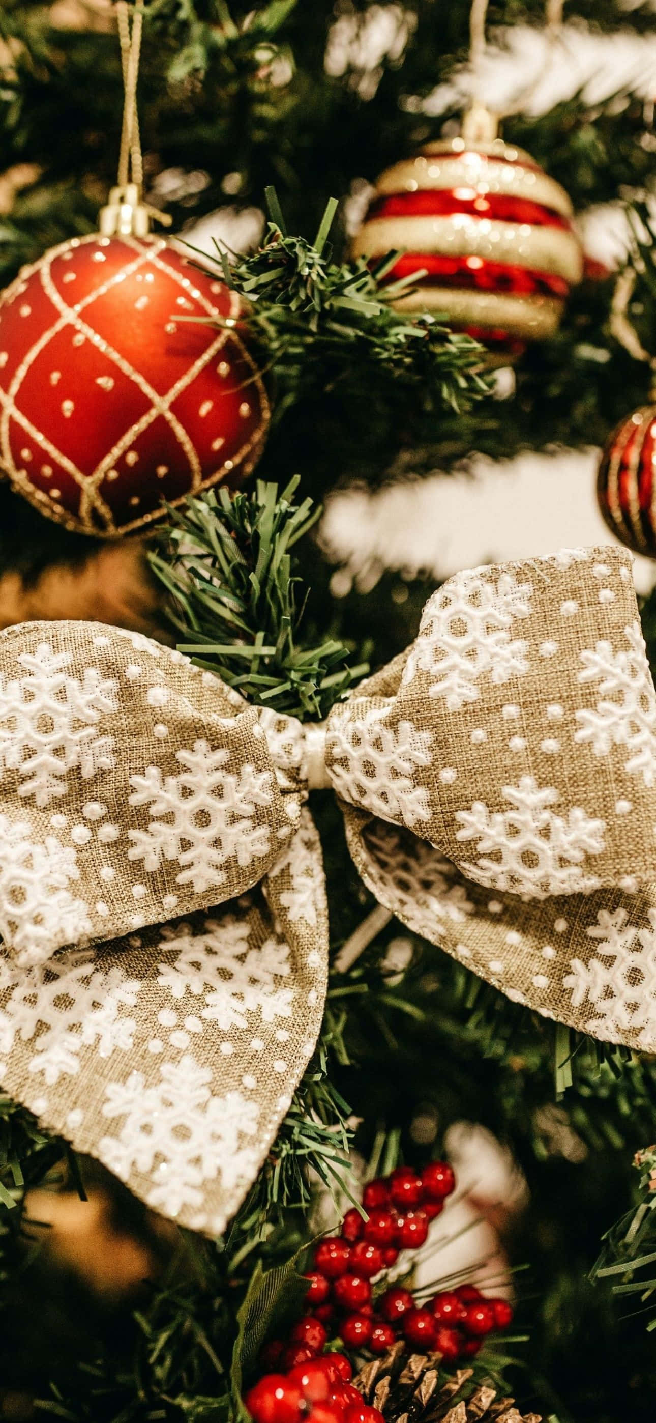 Geskenk Toegevou en Gereed vir Kersfees Muurpapier