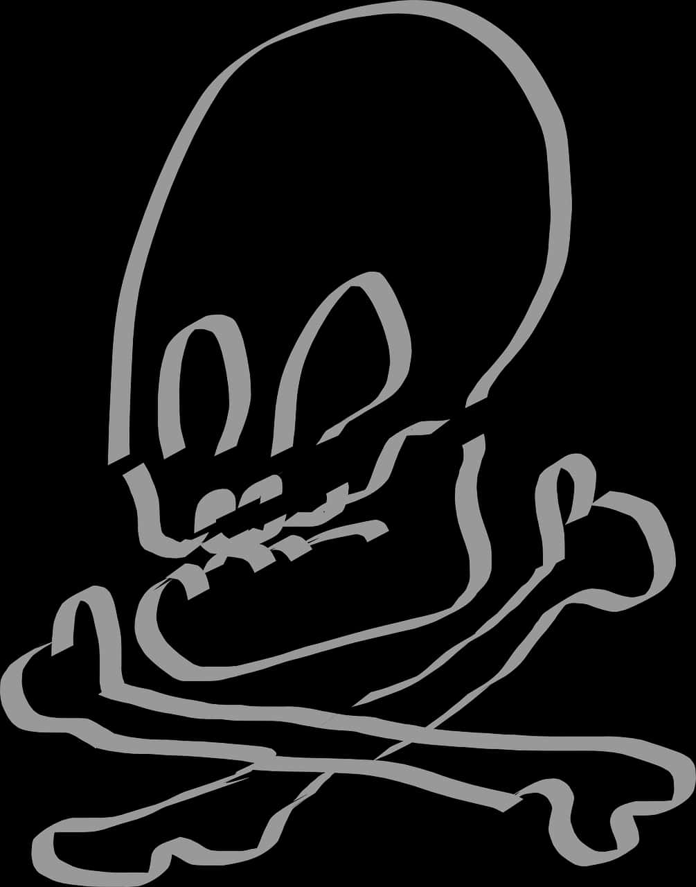 Gestileerde Skull en Kruisbene Grafika Muurpapier