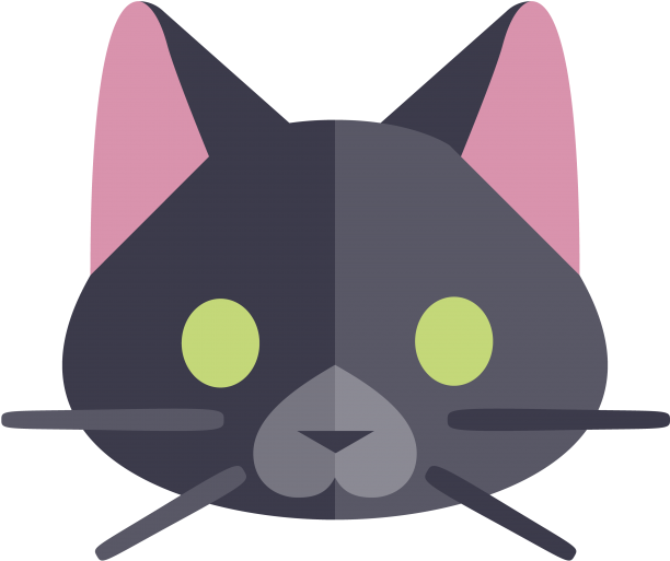 Gestileerde Swart Kat Grafika Muurpapier