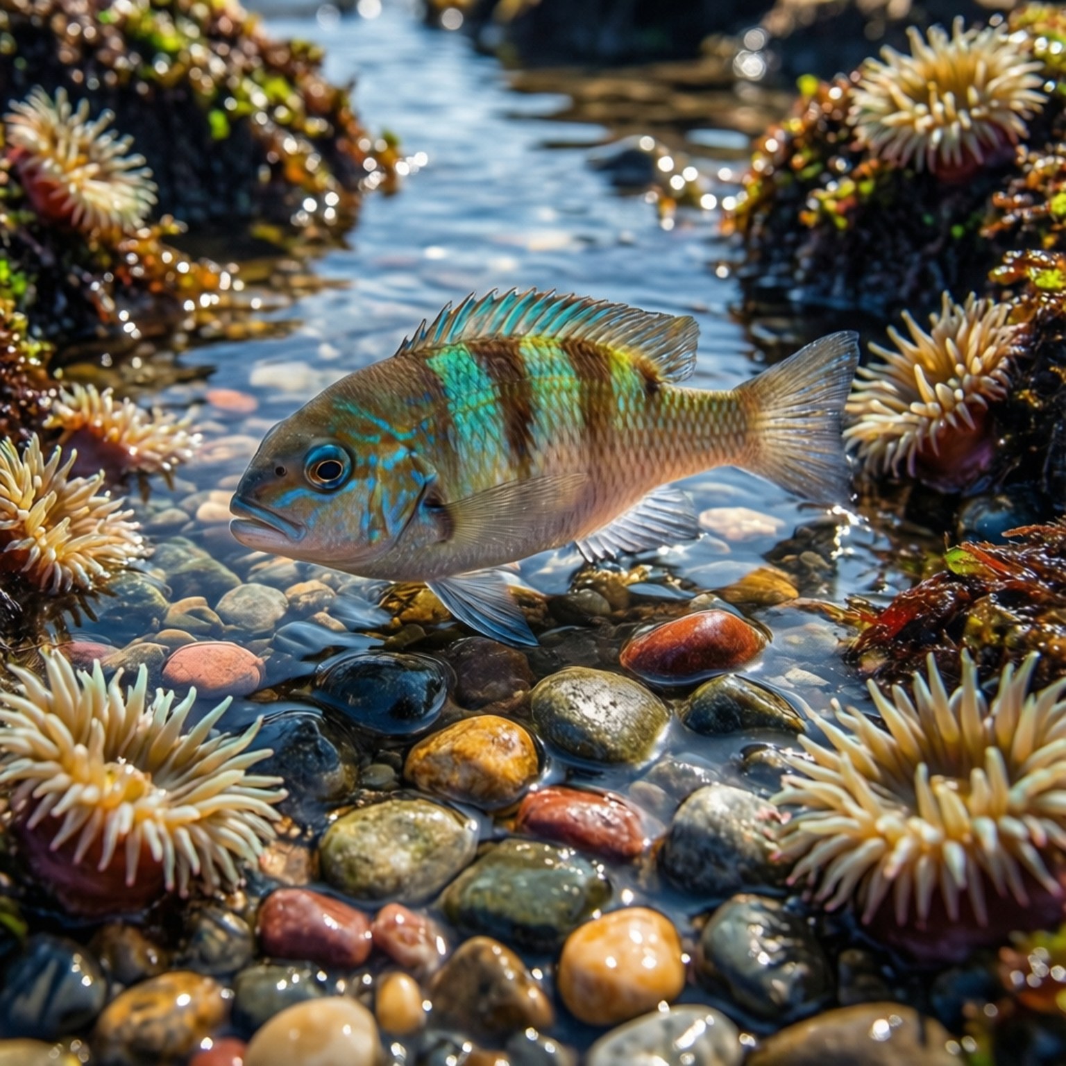 Getypoel Chromis Muurpapier