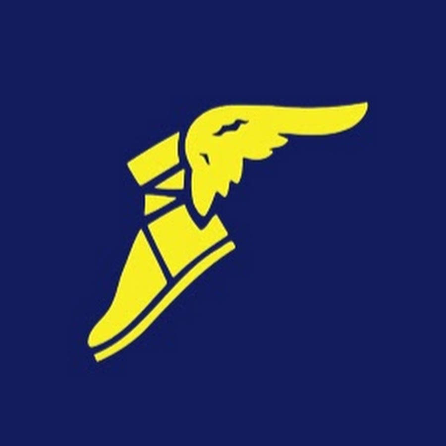 Gevleuelde Voet Goodyear-logo in Hoë Resolusie Muurpapier