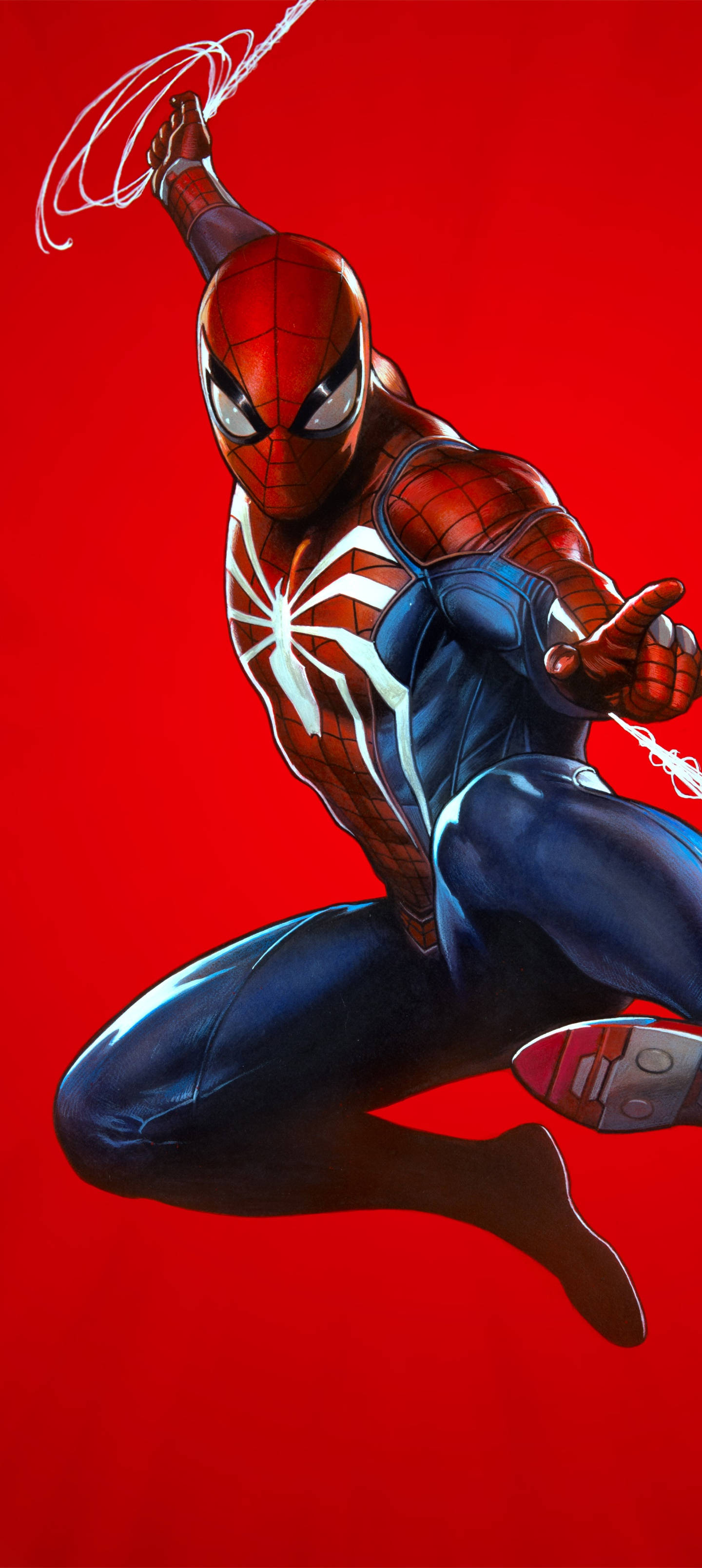 Gewilde Foon Spiderman Swaai Muurpapier