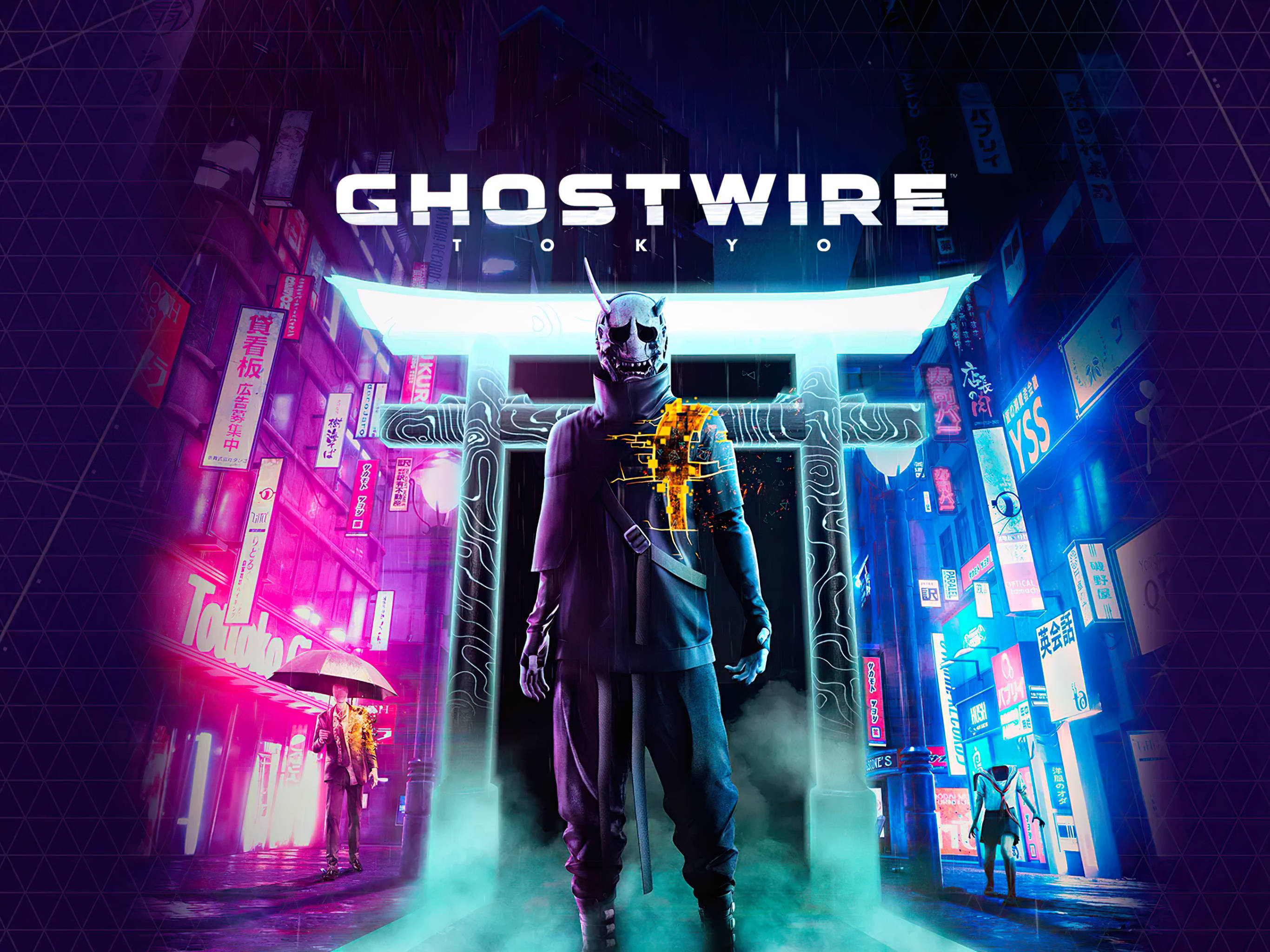 Ghostwire Tokio Hannya Muurpapier