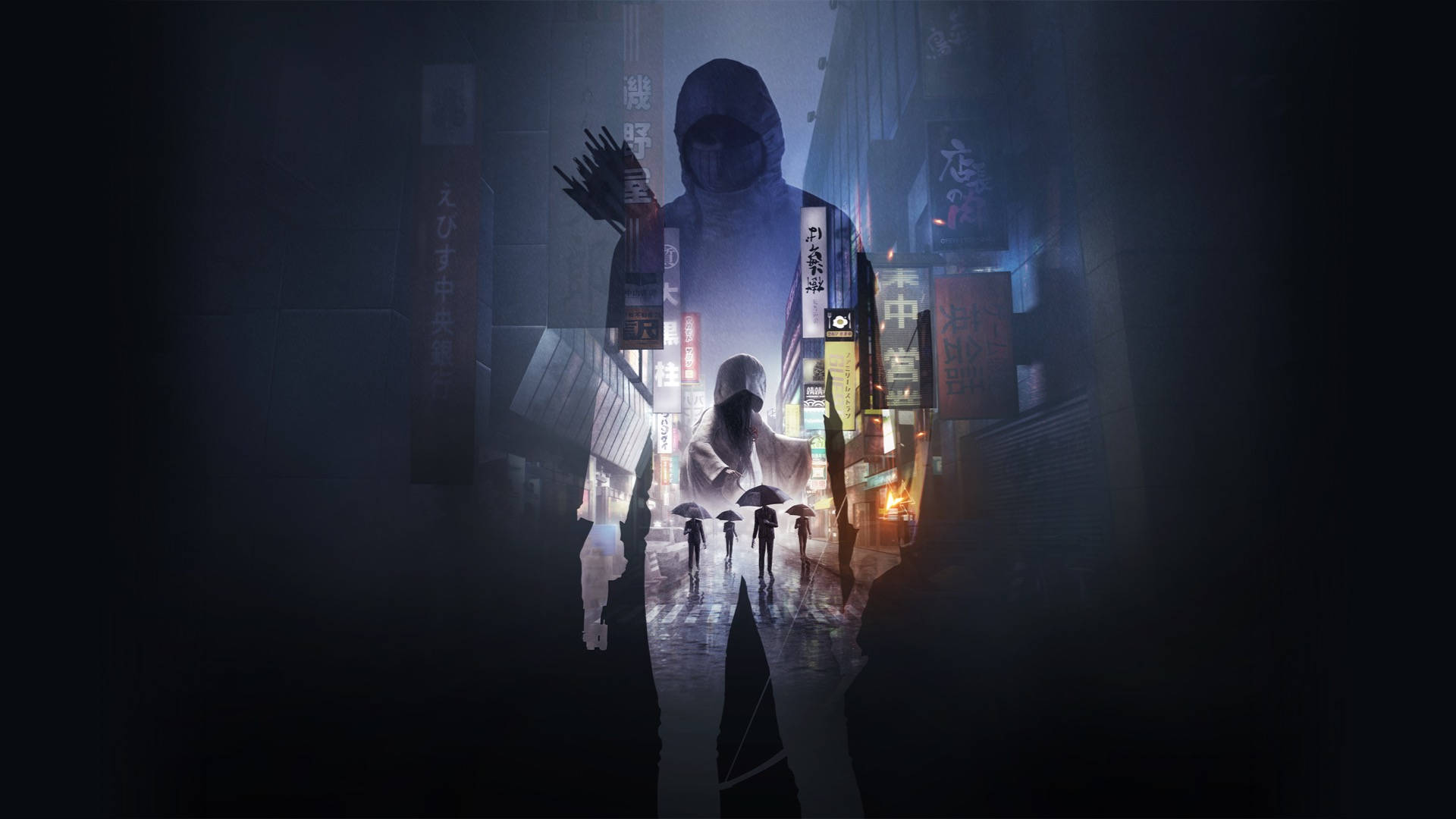 Ghostwire Tokyo Amptelike Kuns Muurpapier