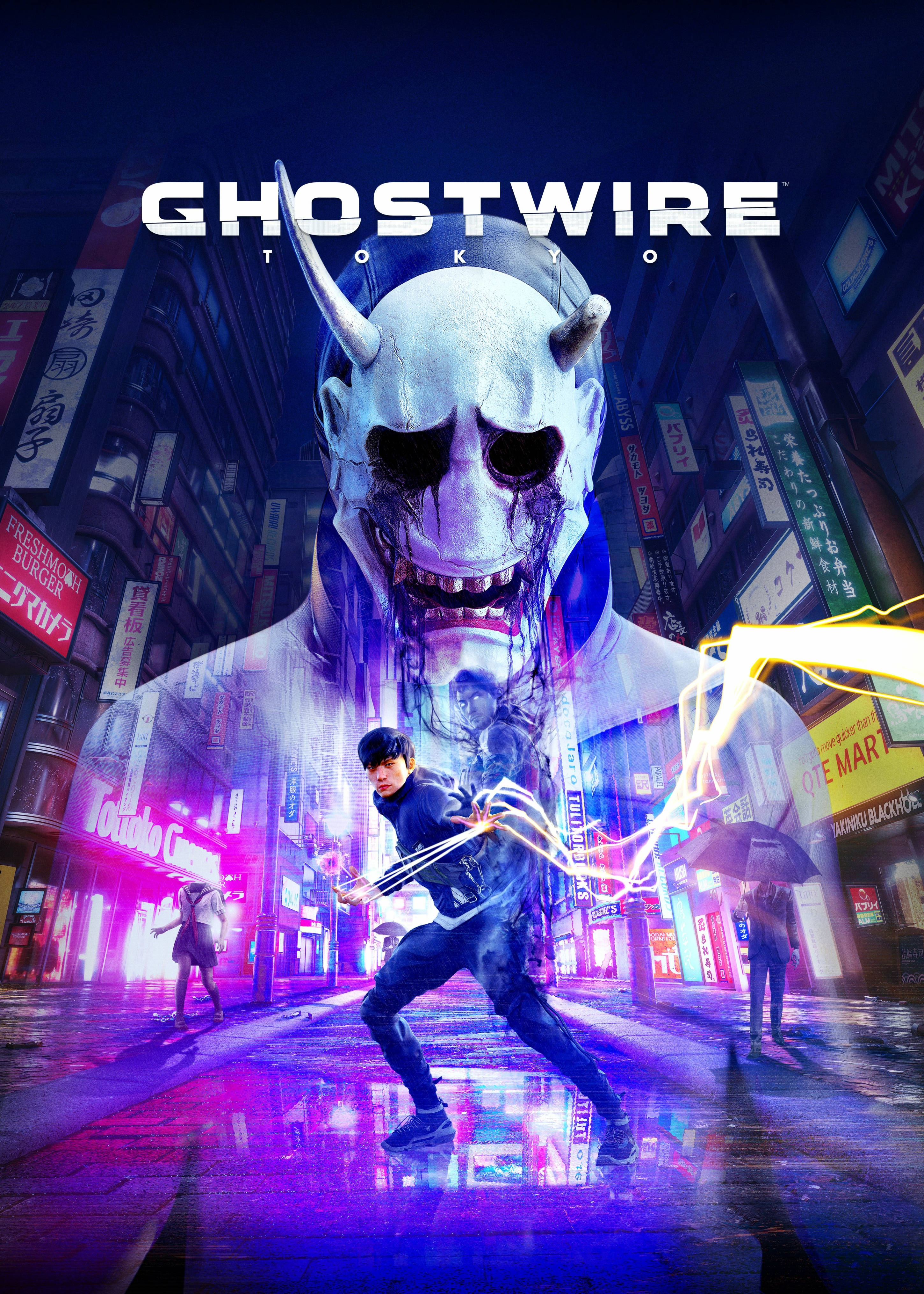 Ghostwire Tokyo Amptelike Speletjie Omslag Muurpapier