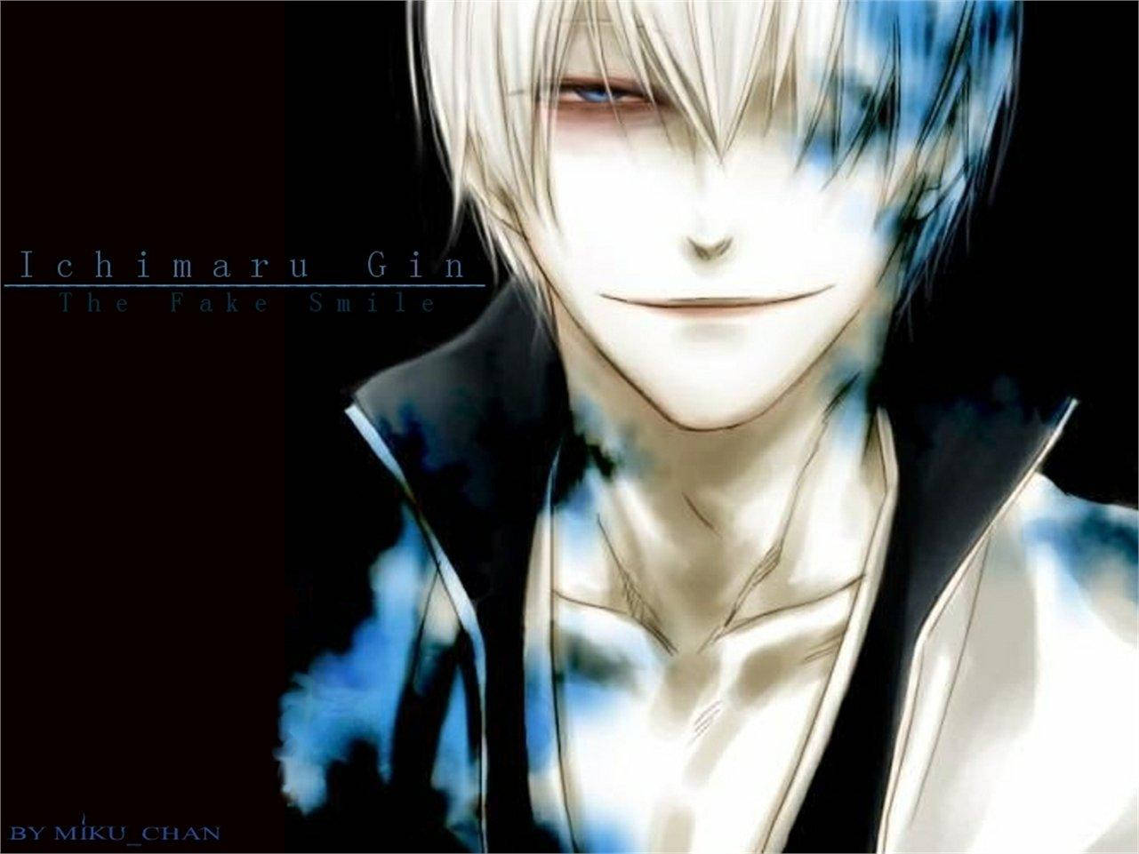 Gin Ichimaru Vals Glimlag Muurpapier