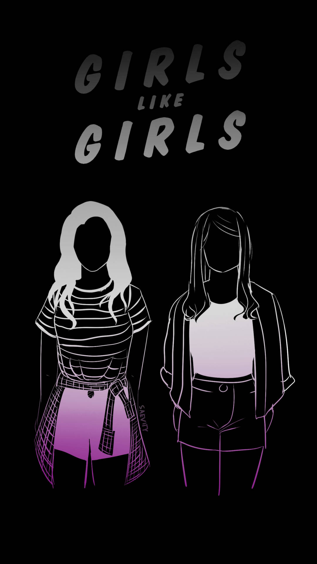 Girls Like Girls Lesbiese Estetika Muurpapier