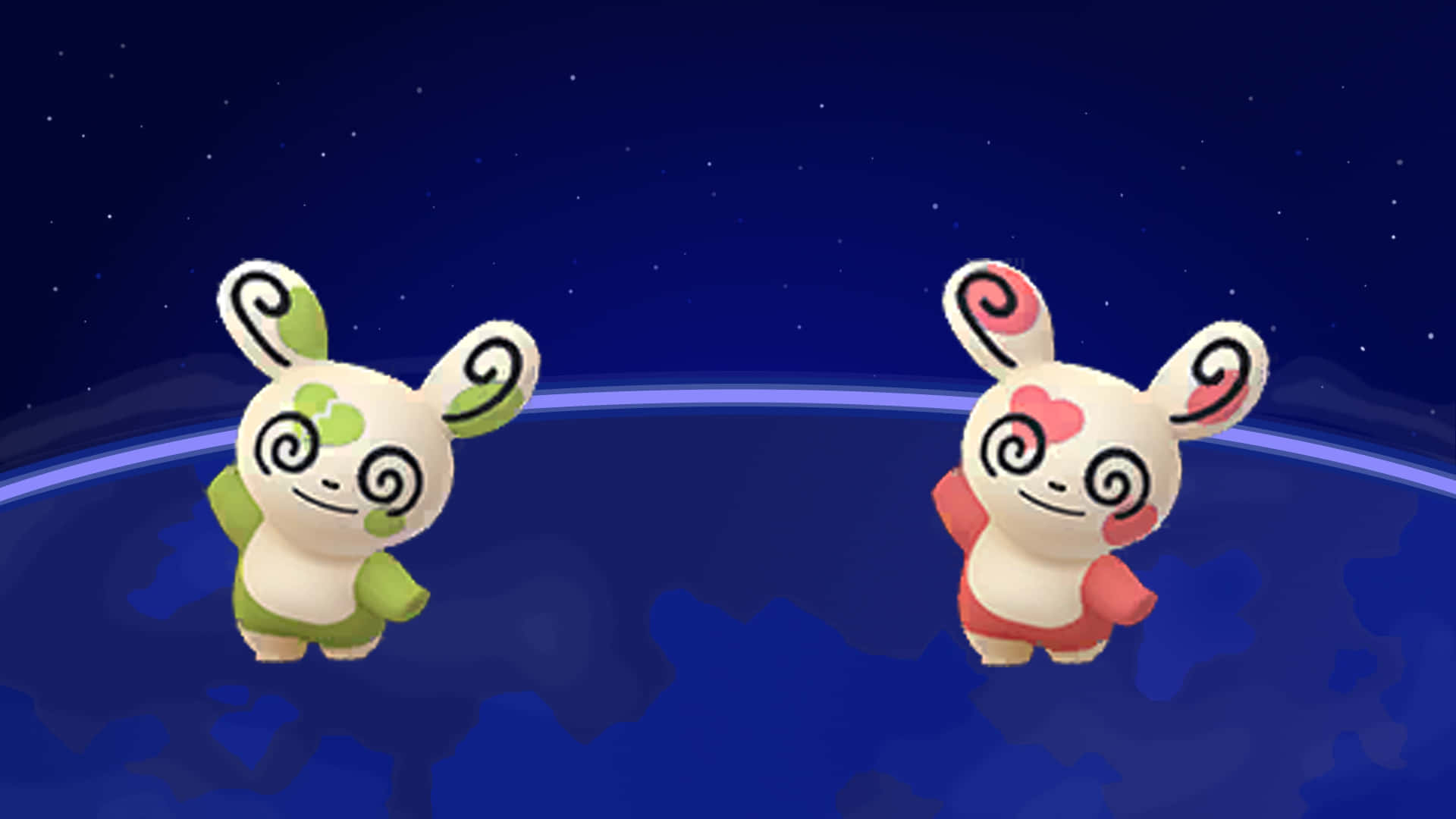 Glansende en Gewone Spinda Muurpapier