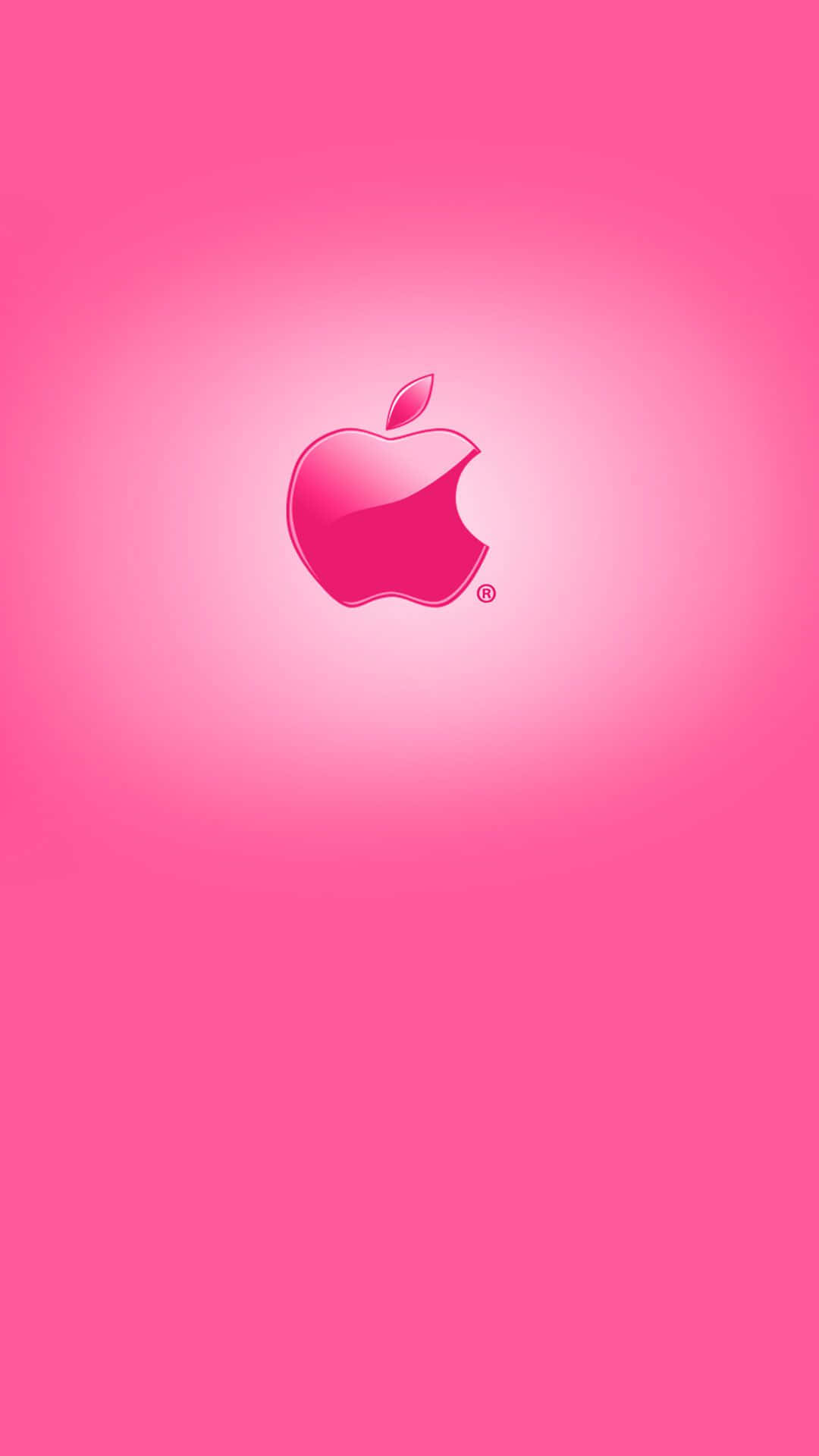 Glansende Pienk Apple-logo HD iPhone-agtergrond Muurpapier