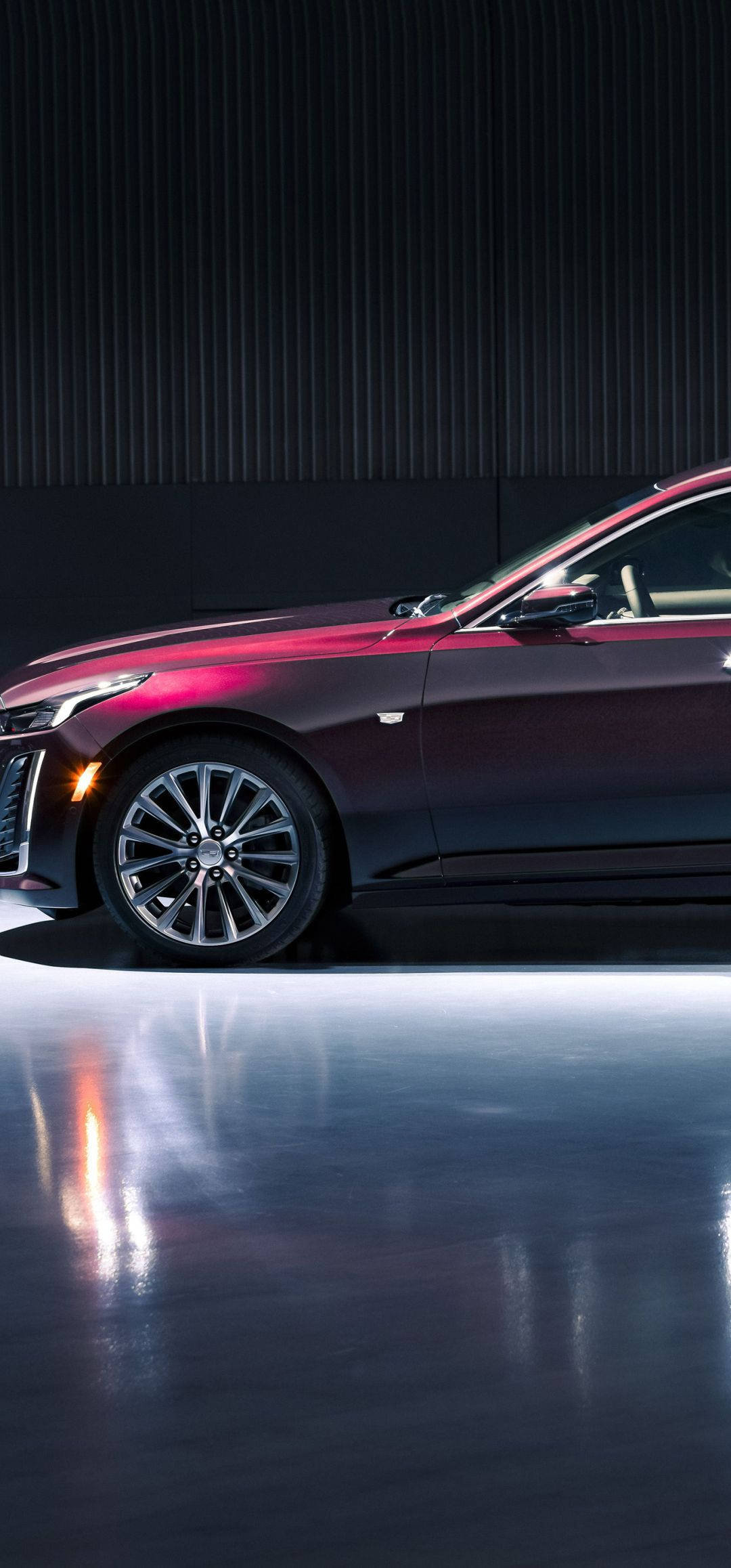Glansende Rooi Cadillac van iPhone Muurpapier