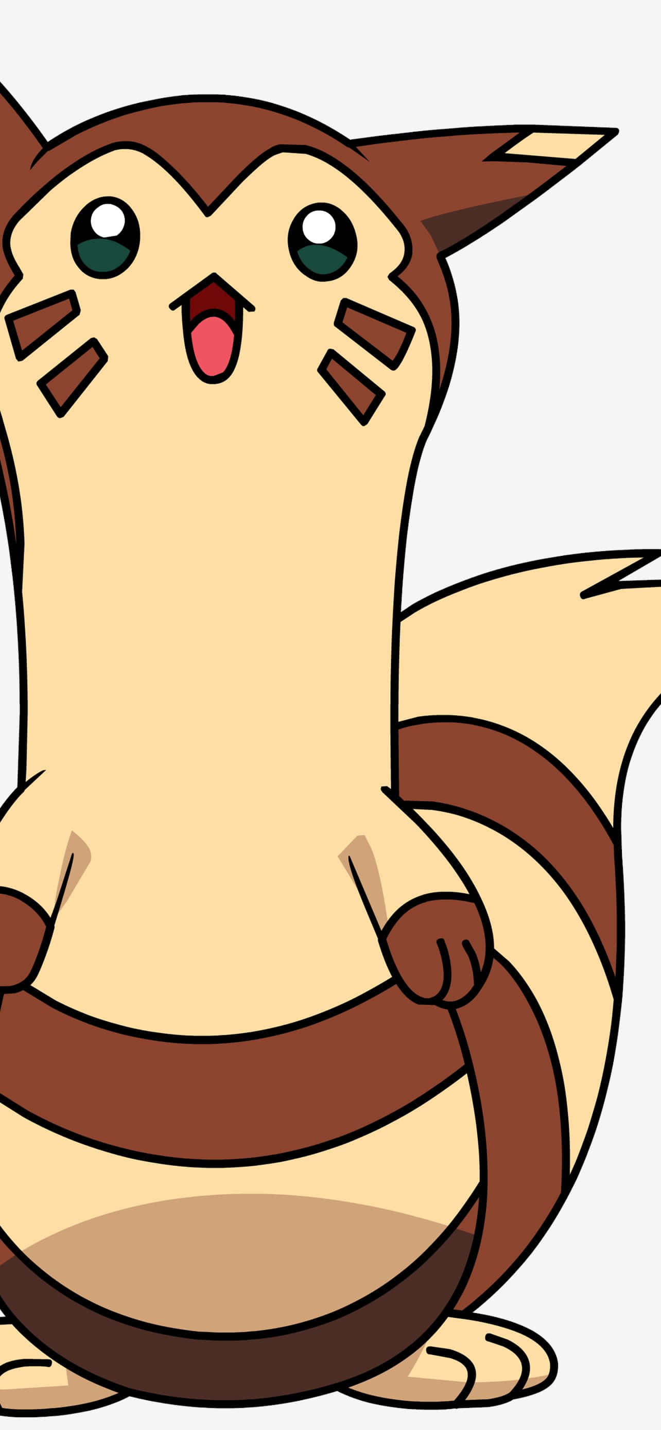 Glimlaggende Furret Foon Muurpapier