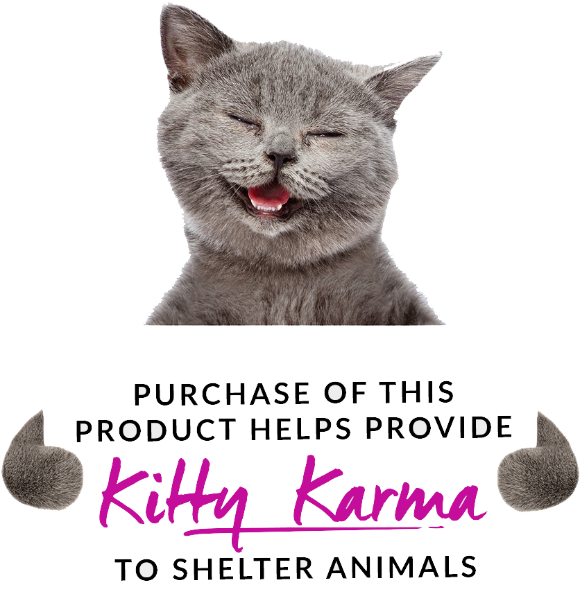 Glimlaggende Kat Kitty Karma Advertensie Muurpapier