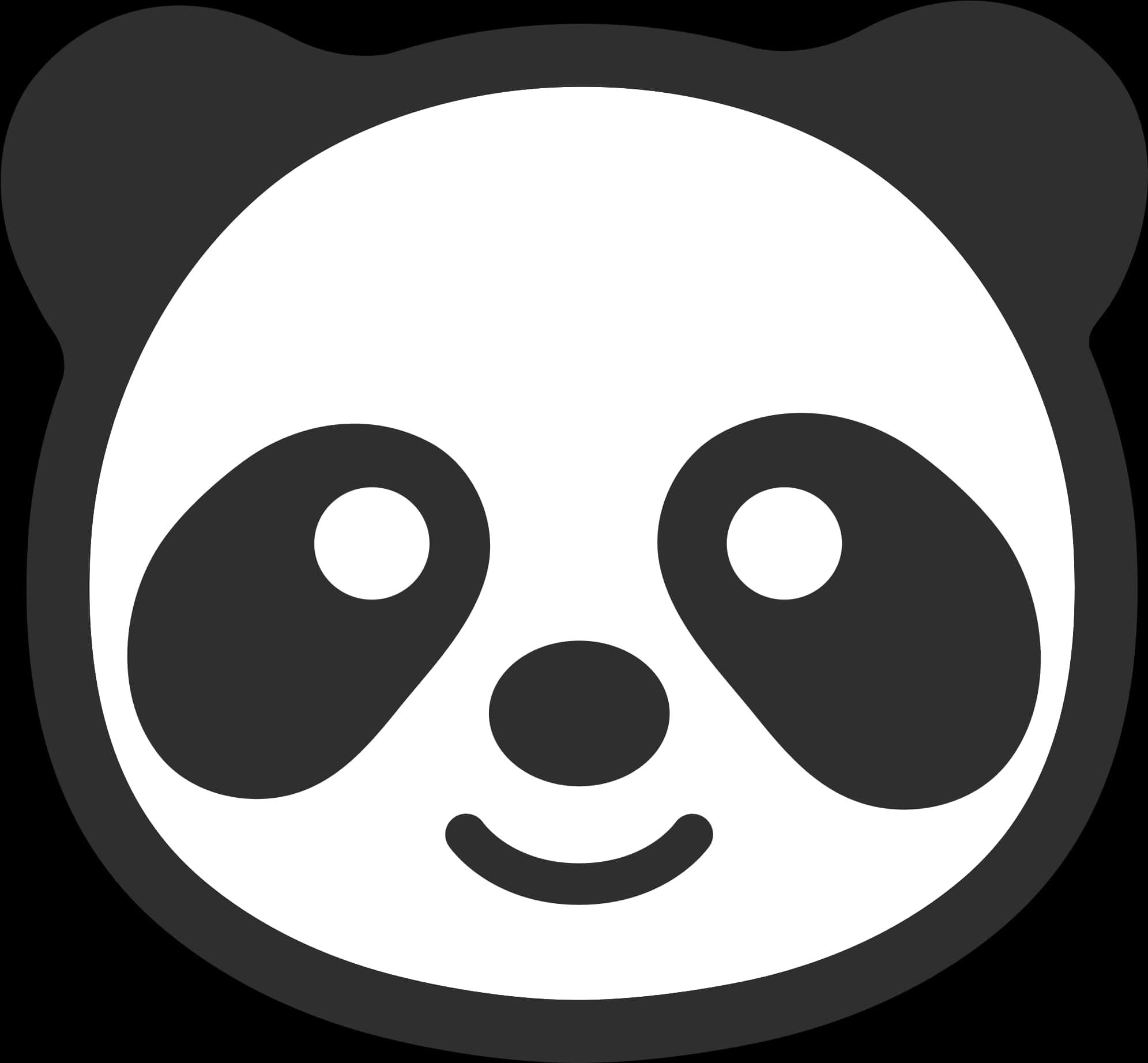 Glimlaggende PandaIkoon Muurpapier