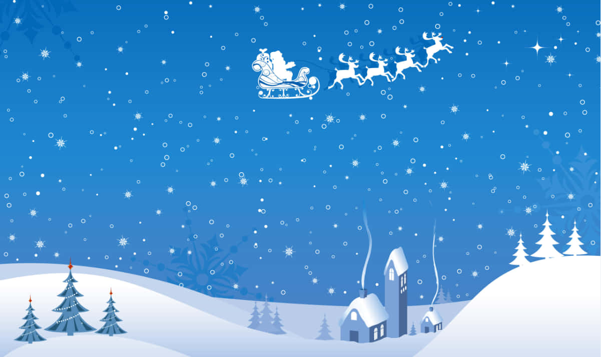 Glimlaggende sneeuman en 'n oulike teddybeer wat Kersfees vier. Muurpapier