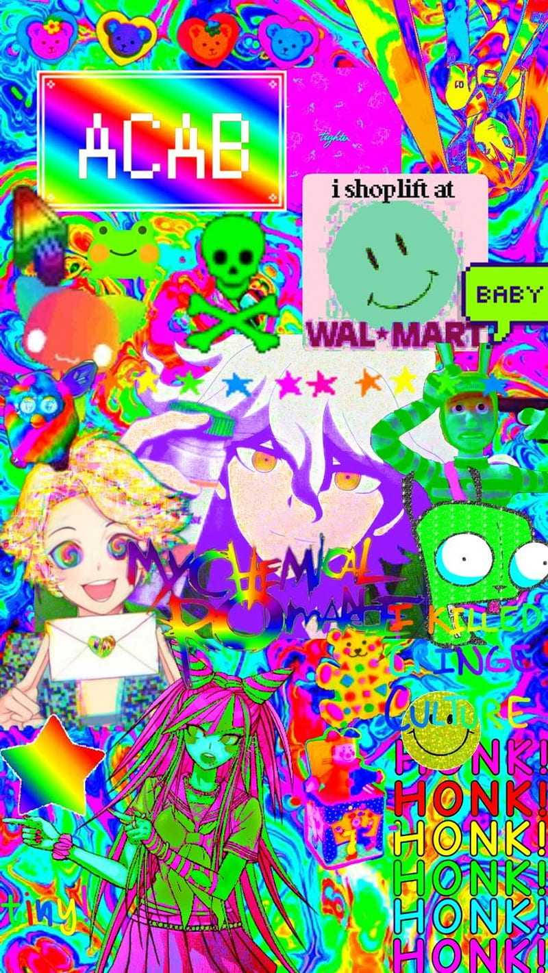 Glitchcore Alternatiewe Estetiek Muurpapier