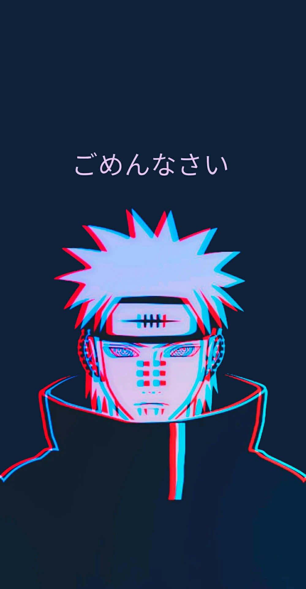 Glitchy Nagato van Naruto Estetiese Foon Muurpapier