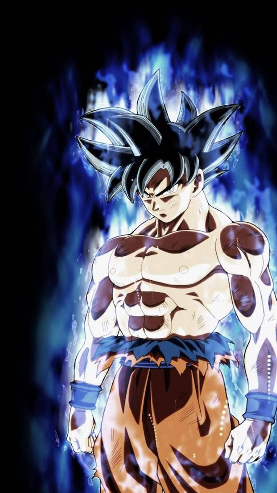 Gloeiende Goku Dragon Ball Super Foon Muurpapier