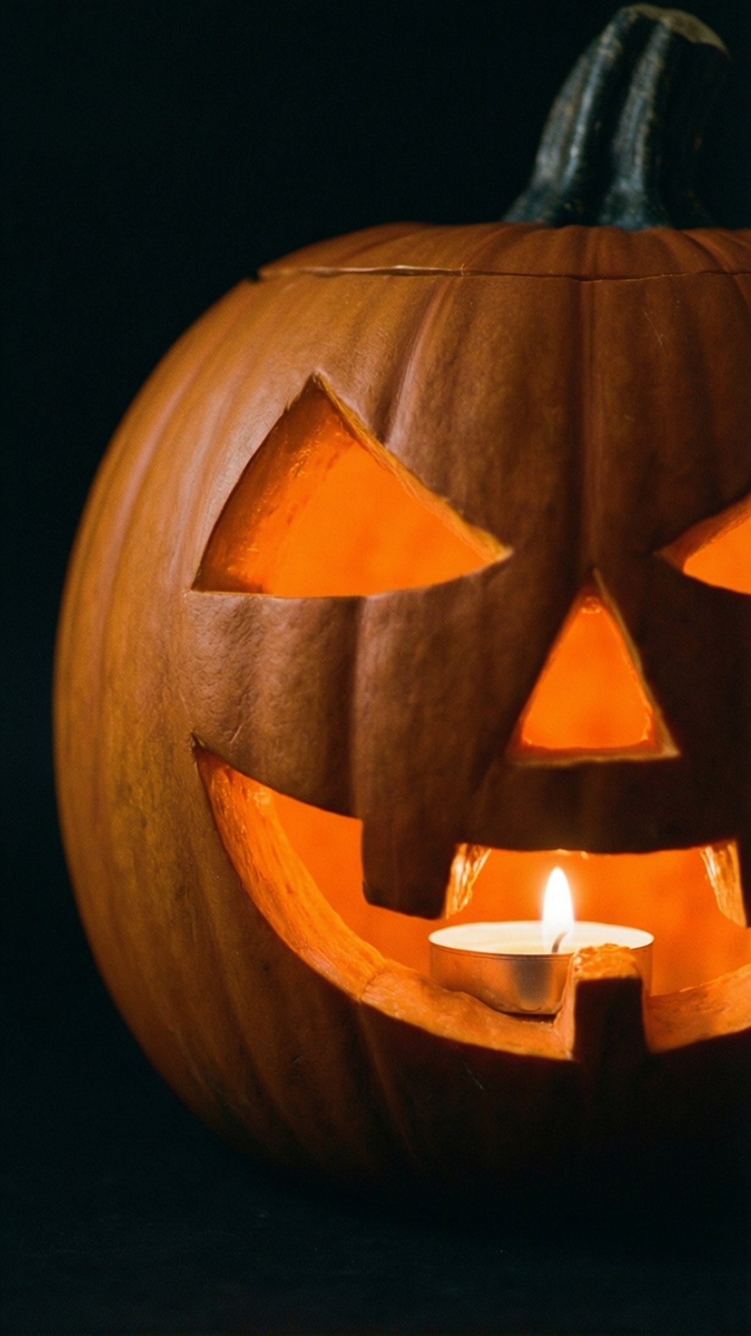 Gloeiende Jack-O'-Lantern Muurpapier