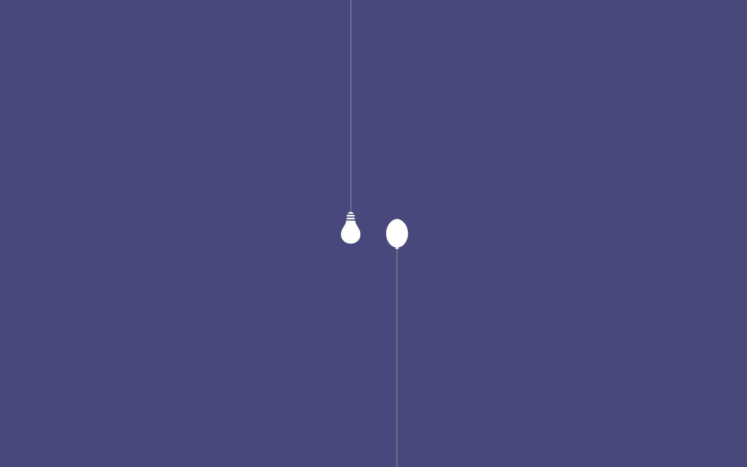 Gloeilamp en Ballon Minimalistiese Skoonheid Skootrekenaar Muurpapier