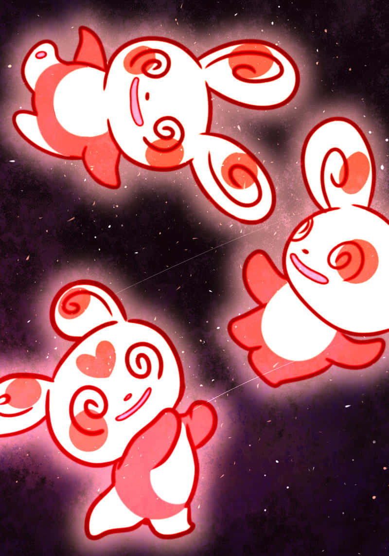 Glowende Pienk Spinda Muurpapier