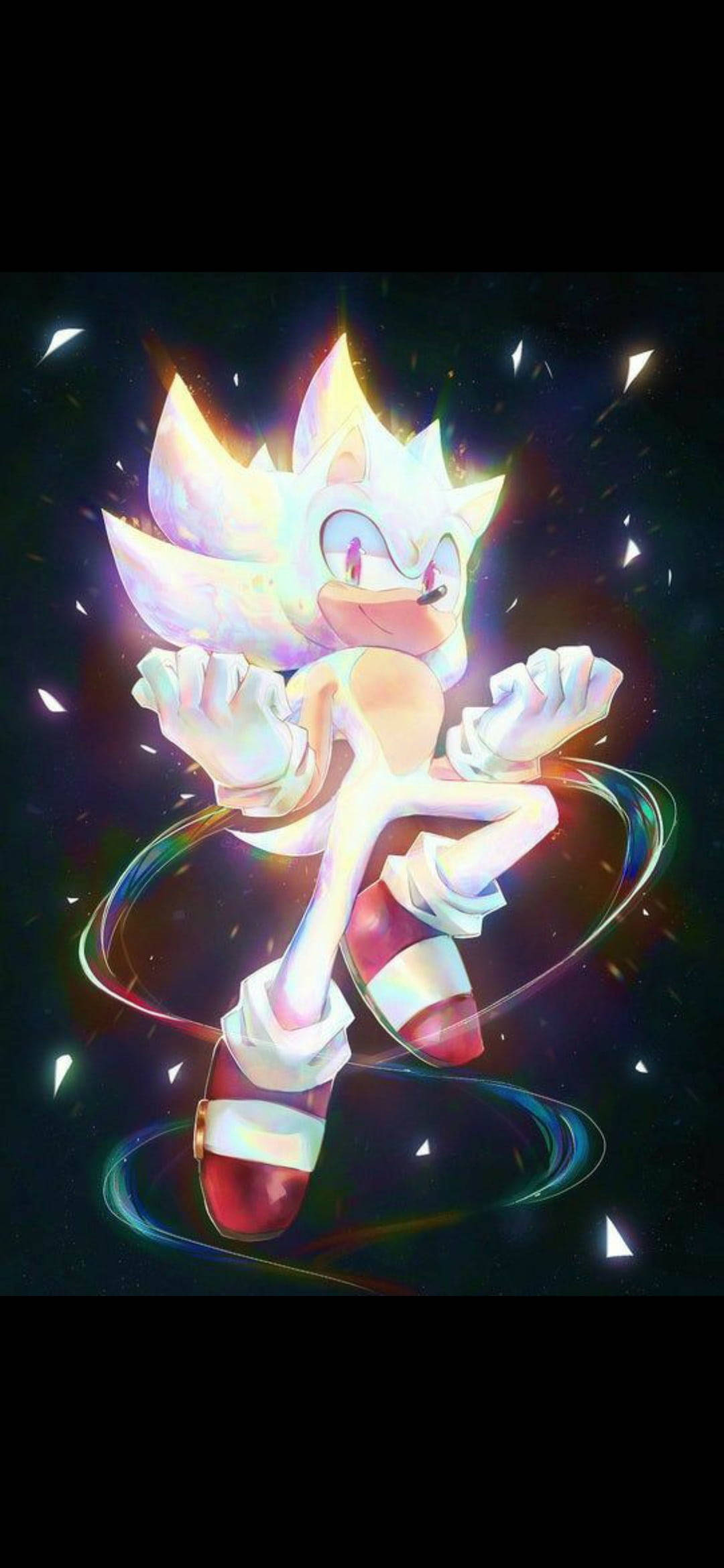 Glowende Wit Sonic The Hedgehog Muurpapier