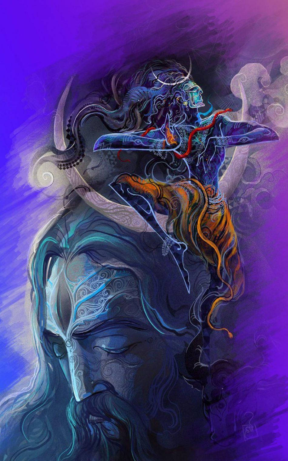 God Mobiel Shiva Hindoe God Kuns Muurpapier