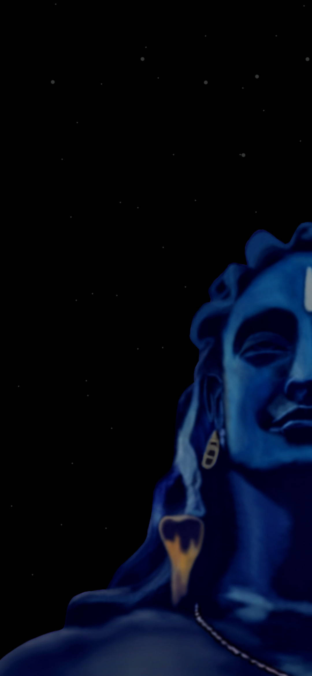 Goddelike Portret van Adiyogi Shiva Muurpapier
