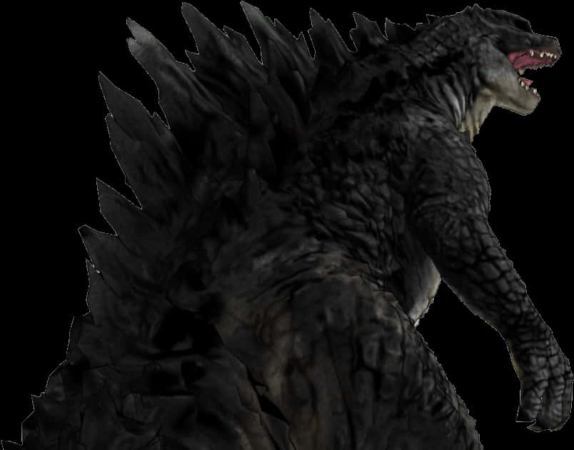 Godzilla brul in die donkerte Muurpapier