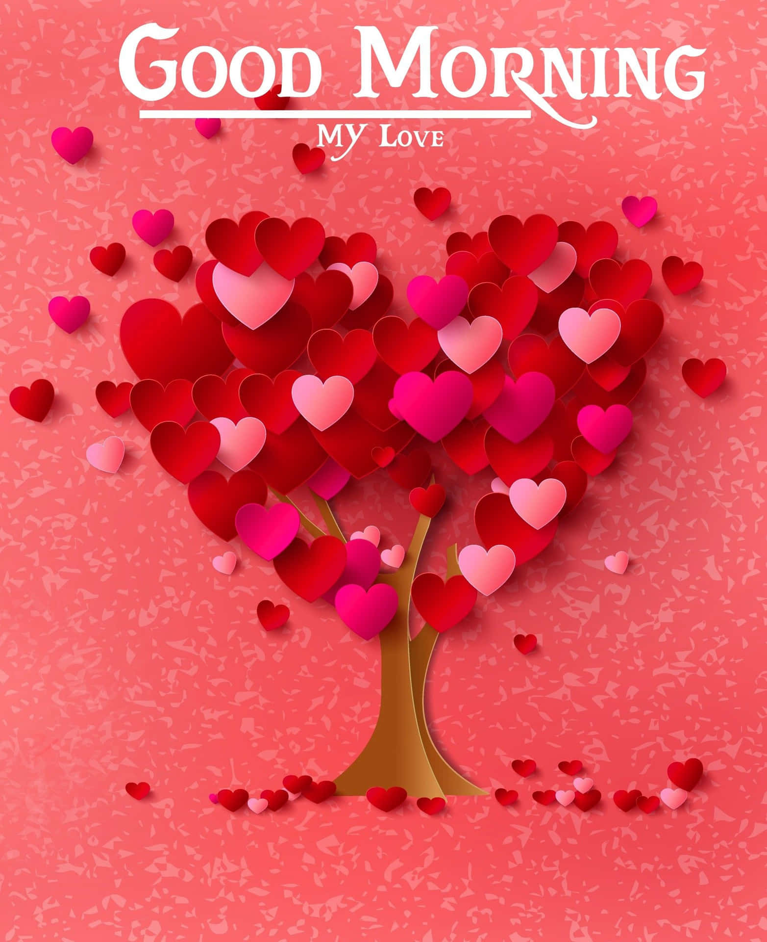Goeie More My Liefde Hartboom Muurpapier