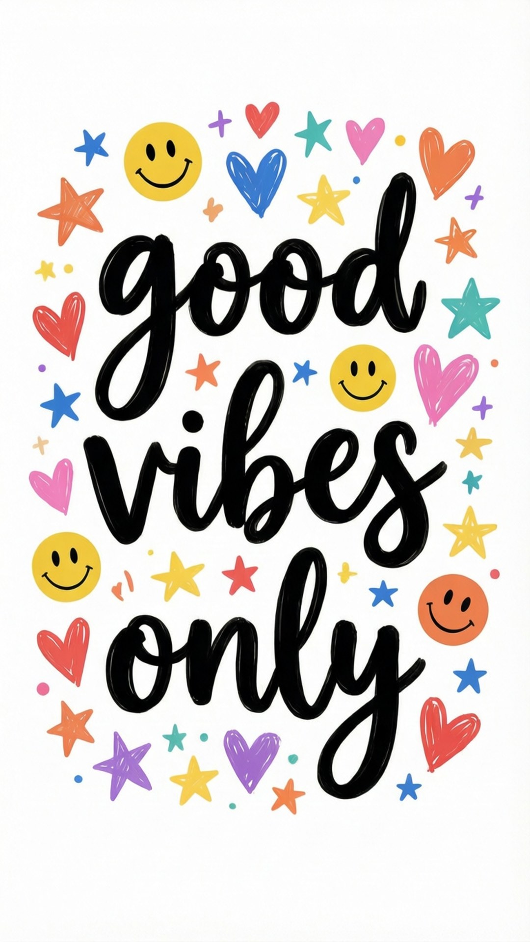 Goeie Vibes Doodles Muurpapier