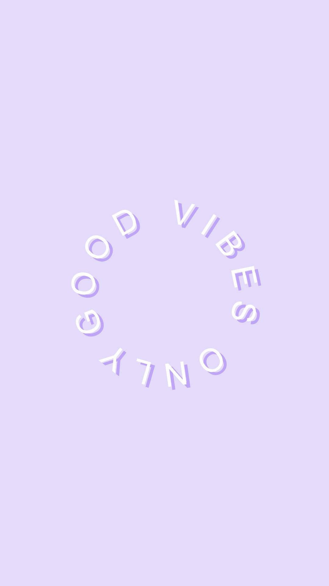 Goeie Vibes Net Pastelpers Muurpapier