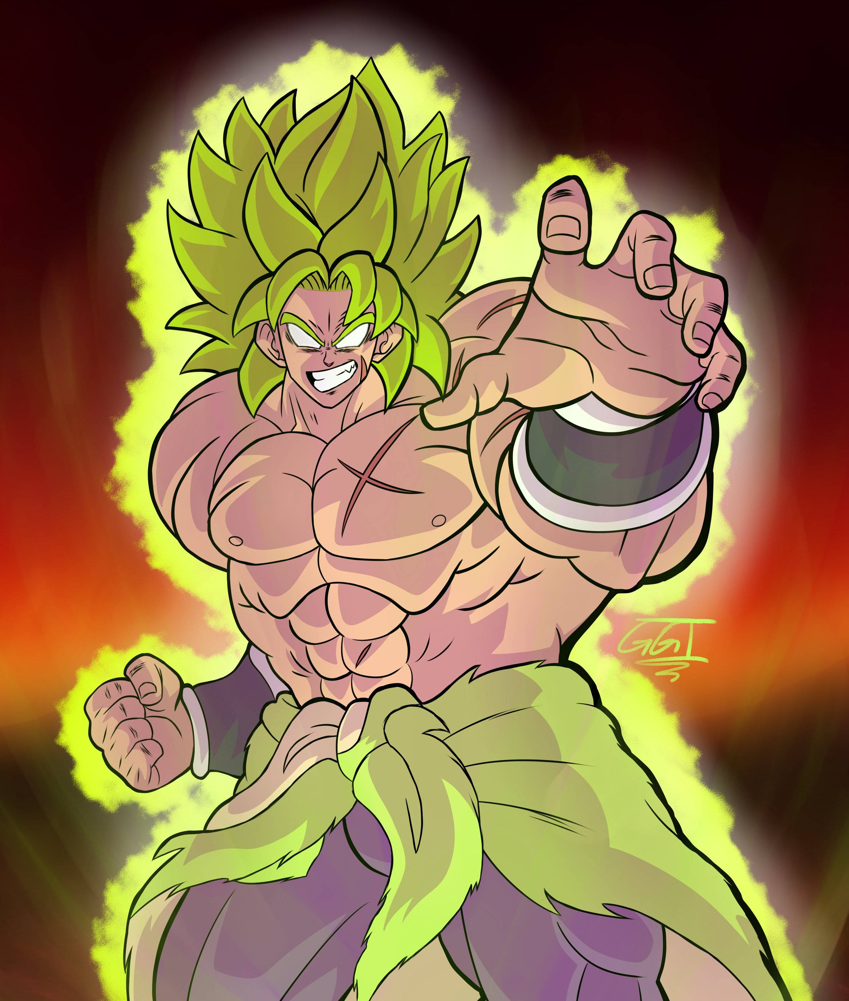 Gogeta in Ultieme Super Saiyan Blou Vorm Muurpapier