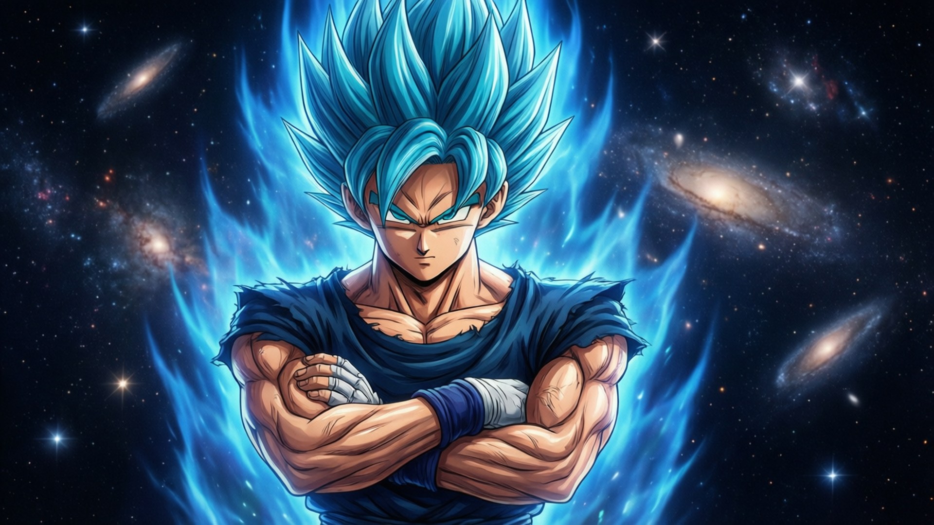 Gogeta Kosmiese Stand Muurpapier